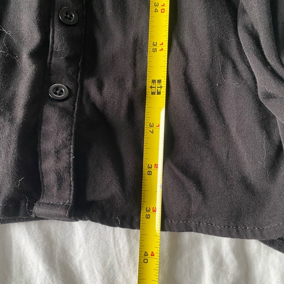 Torrid sz 1 black, short sleeve, asymmetrical button down dress - Picture 5 of 5